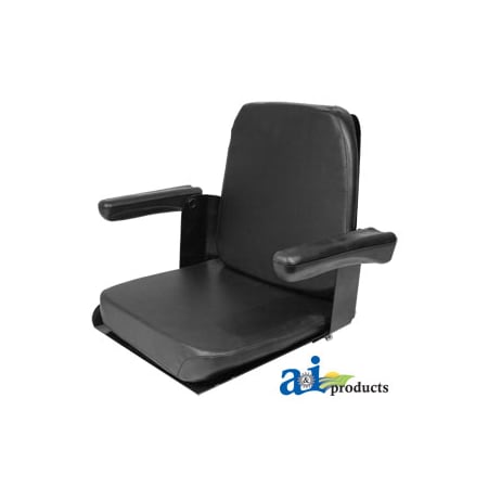 A & I Products Complete Seat, w/ Flip-Up Arms, BLK VINYL 26" x19" x19" A-CS140-1V